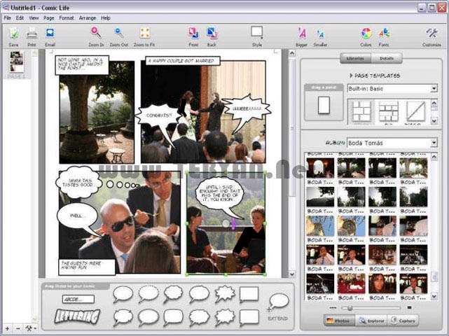 ایجاد تصاویر خنده دار و کمیک به همراه نسخه قابل حمل، Comic Life 3.5