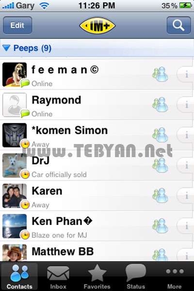 نرم افزار پیام رسان و مسنجر موبایل IMPlus v9.01 نسخه سیمبیان