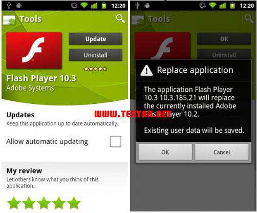 اجرای فلش در اندروید، Adobe Flash Player 11.1.115.20 Android