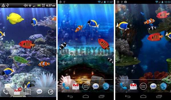 کاغذ دیواری متحرک و جذاب آکواریوم نسخه اندروید، Aquarium Live Wallpaper v3.0