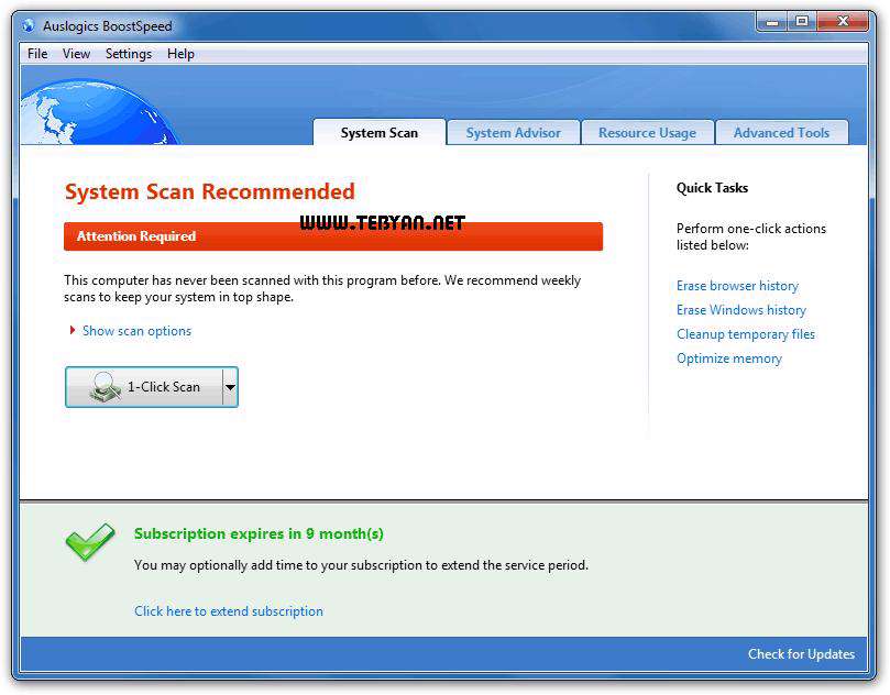 افزایش واقعی سرعت رایانه + پرتابل، AusLogics BoostSpeed 5.4.0.10