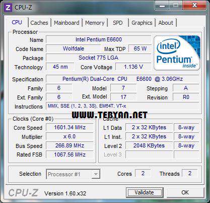 نمایش کامل اطلاعات CPU + پرتابل، CPU-Z 1.61.5 Final