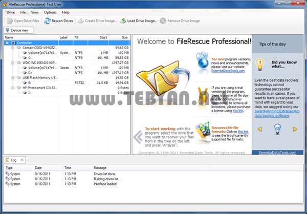 بازیابی اطلاعات، FileRescue Pro 4.8 Build 197