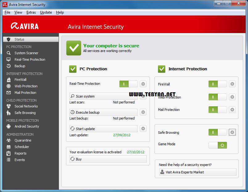 بسته امنیتی قدرتمند آویرا، Avira Internet Security 2013 13.0.0.2693 Final