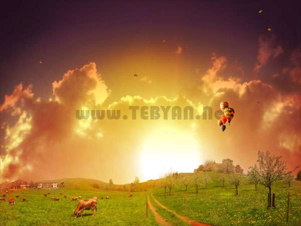 محافظ صفحه نمایش و کاغذدیواری متحرک غروب آفتاب، Sunshine Clouds ScreenSaver