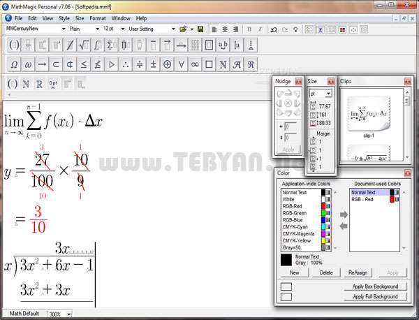تایپ فرمول‏های ریاضی، MathMagic 7.2.0.22