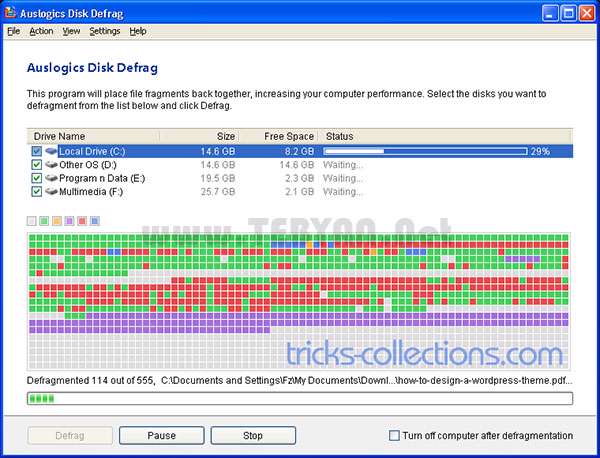 یکپارچه سازی هارددیسک + پرتابل، Auslogics Disk Defrag Pro 4.1.0.0