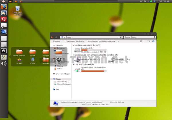 تم تبدیل ویندوز سون به سیستم عامل اوبونتو ، Ubuntu Skin Pack 9.0