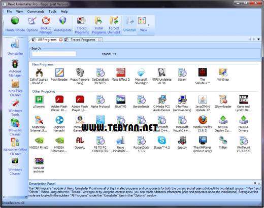 حذف کامل نرم افزار از رایانه + پرتابل، Revo Uninstaller Pro 2.5.9