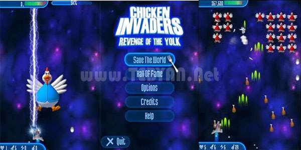 بازی مرغ های مهاجم نسخه جاوا، Chicken Invaders
