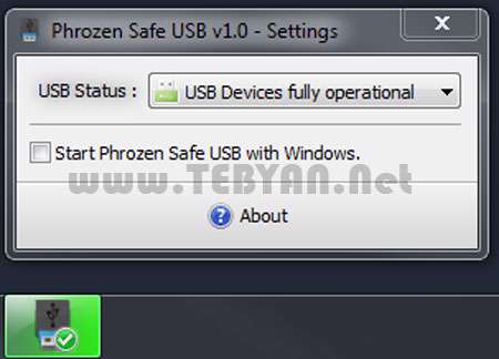 کنترل و قفل گذاری پورت یو اس بی، Phrozen Safe USB 1.0