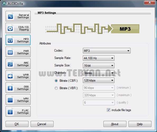 تبدیل انواع فایل های صوتی، Audiozilla 1.1