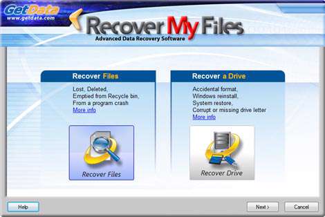 بازیابی قدرتمند اطلاعات پاک شده به همراه نسخه قابل حمل، GetData Recover My Files 5.1.0.1824
