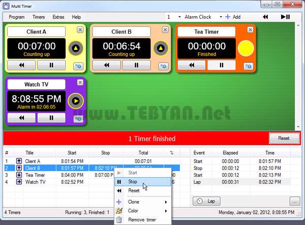 زمان سنج و تایمر ویندوز، Multi Timer Ultimate 3.10