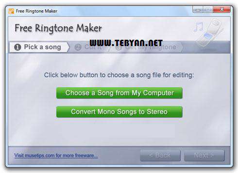ساخت رینگتون دلخواه برای تلفن همراه، Free Ringtone Maker 2.4.0.888
