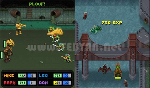 بازی لاکپشت های نینجا 1 و 2 نسخه جاوا TMNT Shredder Reborn