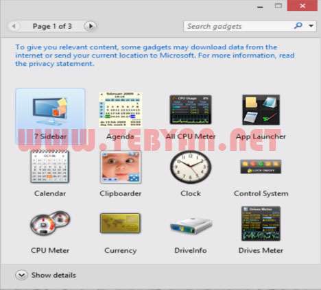 گجت های کاربردی برای ویندوز 8، 8GadgetPack 3.0