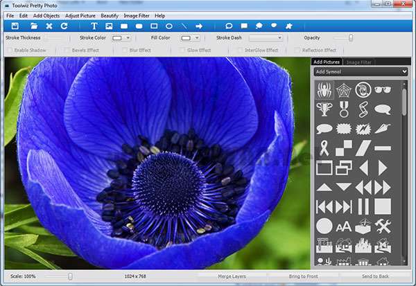 ویرایش و رتوش تصاویر به همراه نسخه قابل حمل، Toolwiz Pretty Photo 1.8