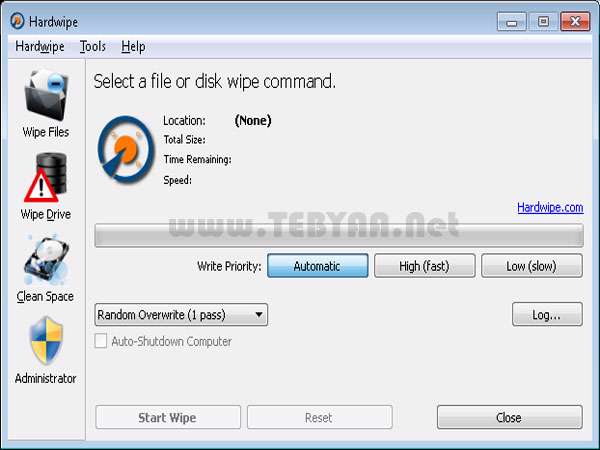 حذف اطلاعات از هارددیسک بدون بازگشت + پرتابل، Hard Wipe 2.1.0 Final