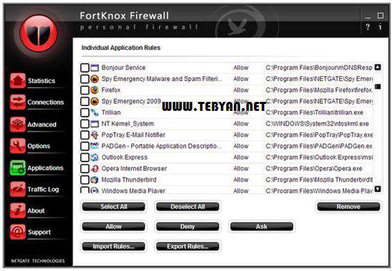 دیوار آتش قدرتمند، NETGATE FortKnox Personal Firewall 8.0.905.0