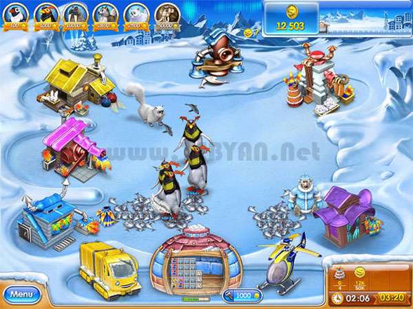 بازی مدیریت مزرعه 3 عصر یخ نسخه قابل حمل، Farm Frenzy 3 Ice Age