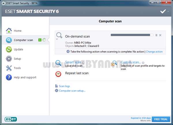 بسته امنیتی نود 32 نسخه 6، ESET NOD32 Smart Security 6.0.306.0 Final 