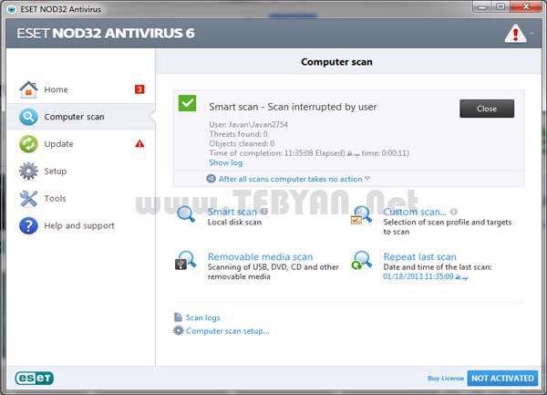 آنتی ویروس نود 32 نسخه 6، ESET NOD32 Antivirus 6.0.306.0 Final