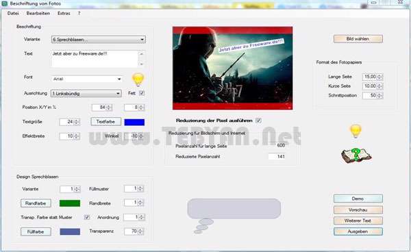 قرارگیری برچسب های فانتزی روی عکس، FotoBeschriften 4.1.2.425
