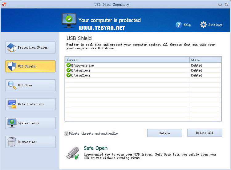 حفاظت از حافظه های جانبی + پرتابل، USB Disk Security 6.2.0.30