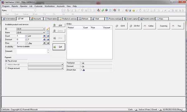 مدیریت کافی نت و گیم نت، Cafesuite 3.59.0
