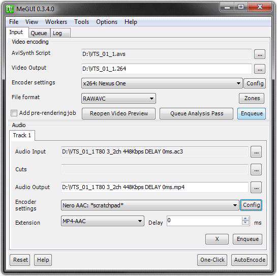 کاهش حجم فیلم بدون افت کیفیت، MeGUI 1.0.2287