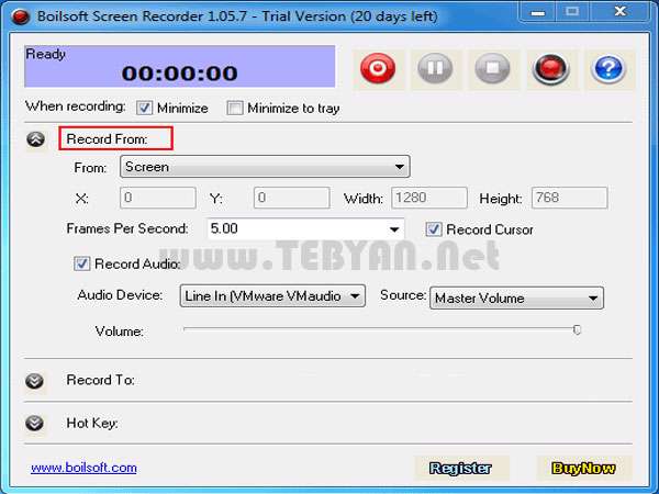 فیلمبرداری از محیط دسکتاپ، Boilsoft Screen Recorder 1.05.13 Retail