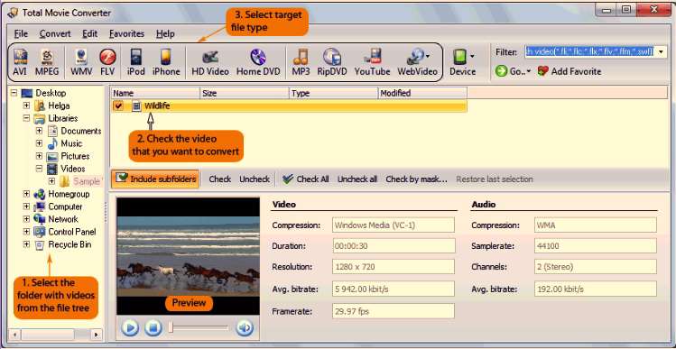 تبدیل کننده فایل های ویدیویی، Coolutils Total Movie Converter 3.2.173