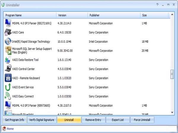 حذف نرم افزارهای رایانه، Puran Uninstaller 2.0