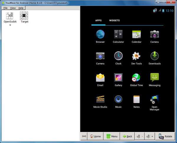 اجرای برنامه های اندروید در رایانه، YouWave for Android 3.1.0