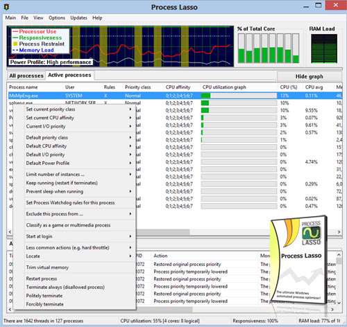 افزایش سرعت رایانه، Process Lasso Pro 6.5.0.0 Final