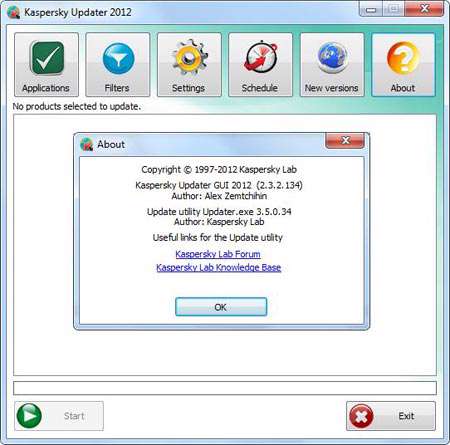 دانلود آپدیت های آفلاین محصولات کاسپراسکای، Kaspersky Updater 2.3.2.161