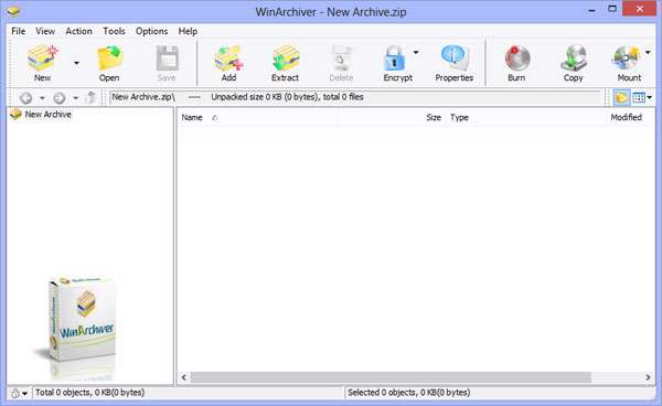 ساخت و مدیریت قدرتمند فایل های فشرده، WinArchiver 3.2
