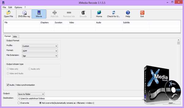 تبدیل فایل های صوتی و تصویری به یکدیگر، XMedia Recode 3.1.5.5