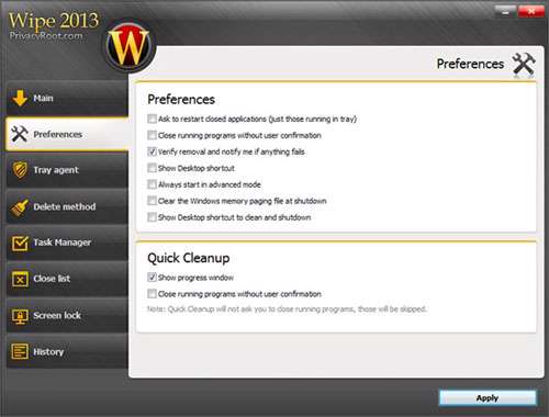 پاکسازی فایل های زاید برای همیشه، Wipe 2013 PRO Build 54