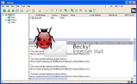 مدیریت ایمیل ها، Becky Internet Mail 2.65.01