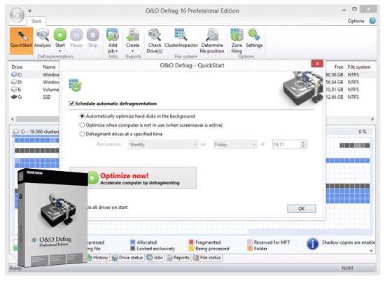 یکپارچه سازی قدرتمند هارد + پرتابل، O&O Defrag Professional 16.0.345