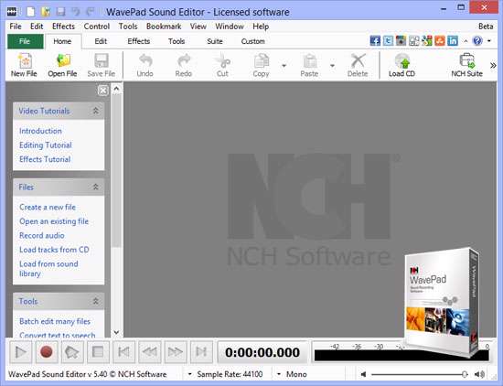 ضبط و ویرایش فایل های صوتی، WavePad Sound Editor 5.40