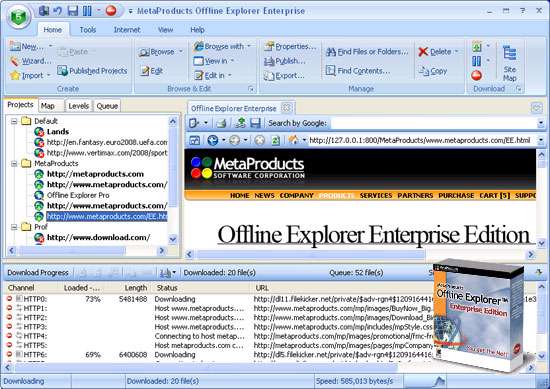 دانلود و ذخیره سایت+فارسی ساز+پرتابل، Offline Explorer Enterprise 6.6.3944 SR1