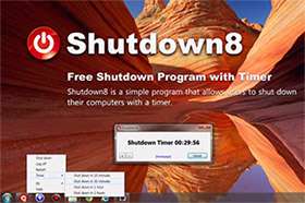 خاموش کردن سریع رایانه + پرتابل، Shutdown8 1.05 Final