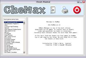 کدهای تقلب بازی‏های کامپیوتری، CheMax 16.1