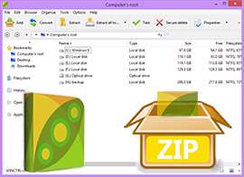 فشرده ساز رایگان فایل ها + پرتابل، PeaZip 5.0 Final