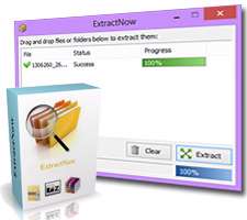 بازکردن فایل های فشرده و آرشیو + پرتابل، ExtractNow 4.8.0.0