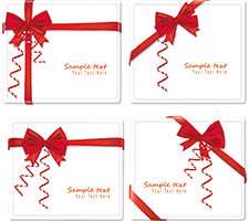 تصاویر وکتور کارت و روبان (Cards Bows)