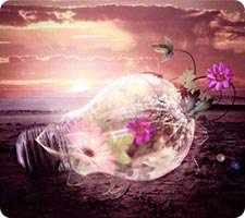 خلق یک عکس حباب لامپ دستکاری شده